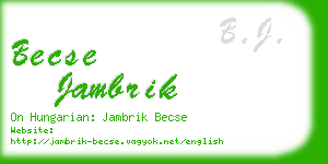 becse jambrik business card